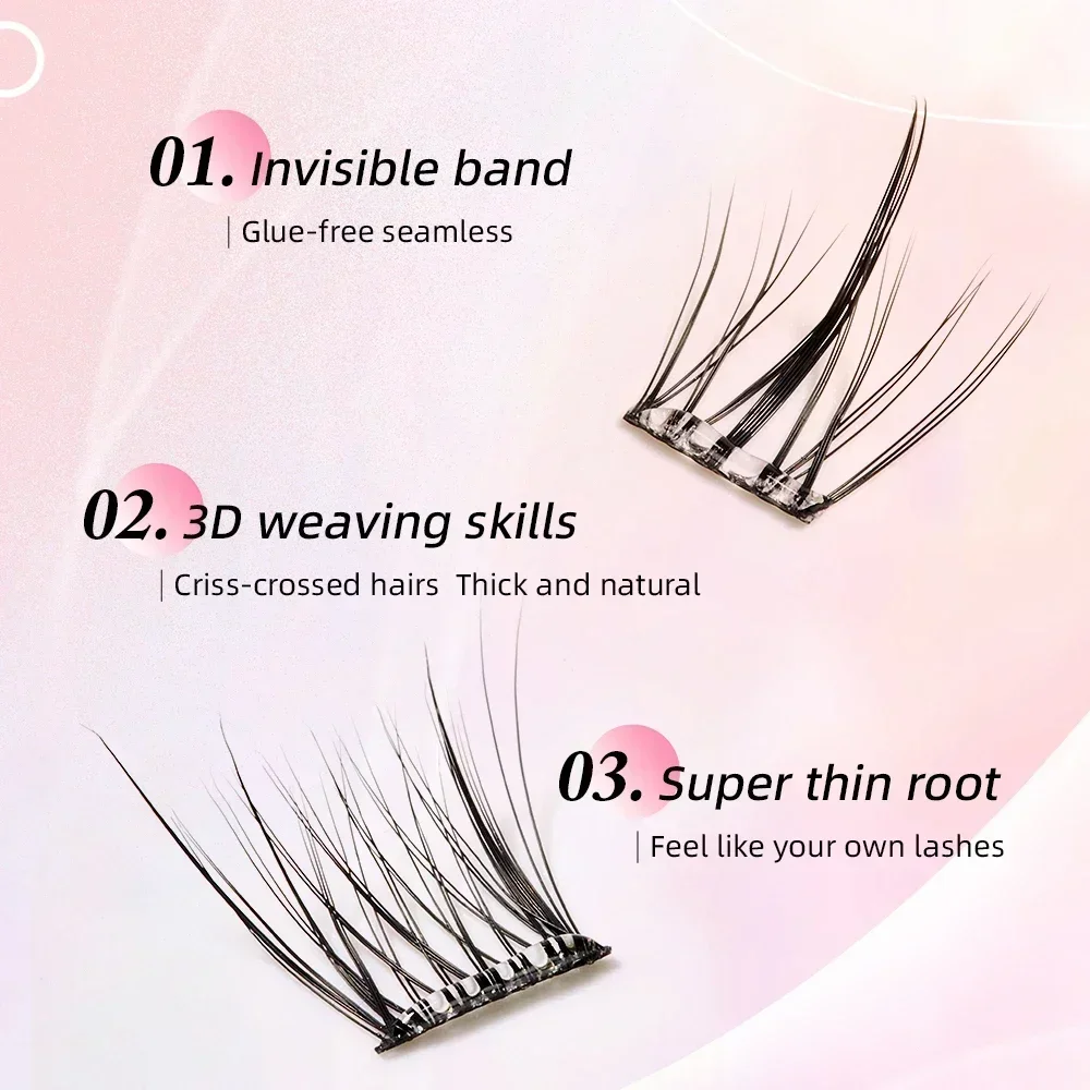 Yelix Fairy Glue-free False Eyelashes Easy To Rebound No Need To Remove Segmented Thin Stems Suitable for Novice DIY Eyelashe