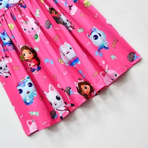 Mädchenpuppe Gabby Prinzessin Gabby Cat Cat Mesh Tutu -Rock, Kinder Cosplay, Kleidungskleid mit kurzem Ärmel, Geburtstagsfeier 8 Hauptverkaufskleid Fest Crene 5 Jahre - №8