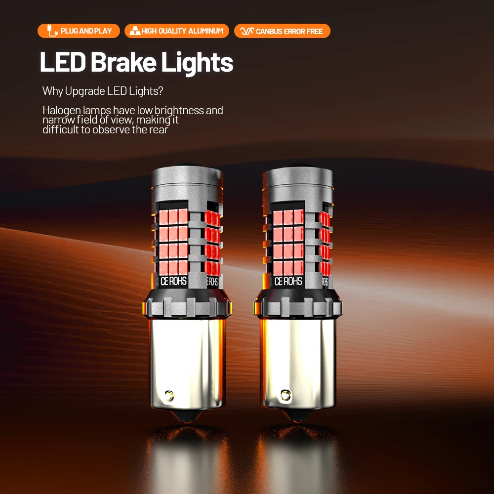 2x LED Brake Light Blub Lamp P21W BA15S For BMW E39 E61 X1 E84 F48 X3 F25 G01 F97 X6 E71 E72 Z3 Z4 Coupe E36 E86 Z4 Roadster E85