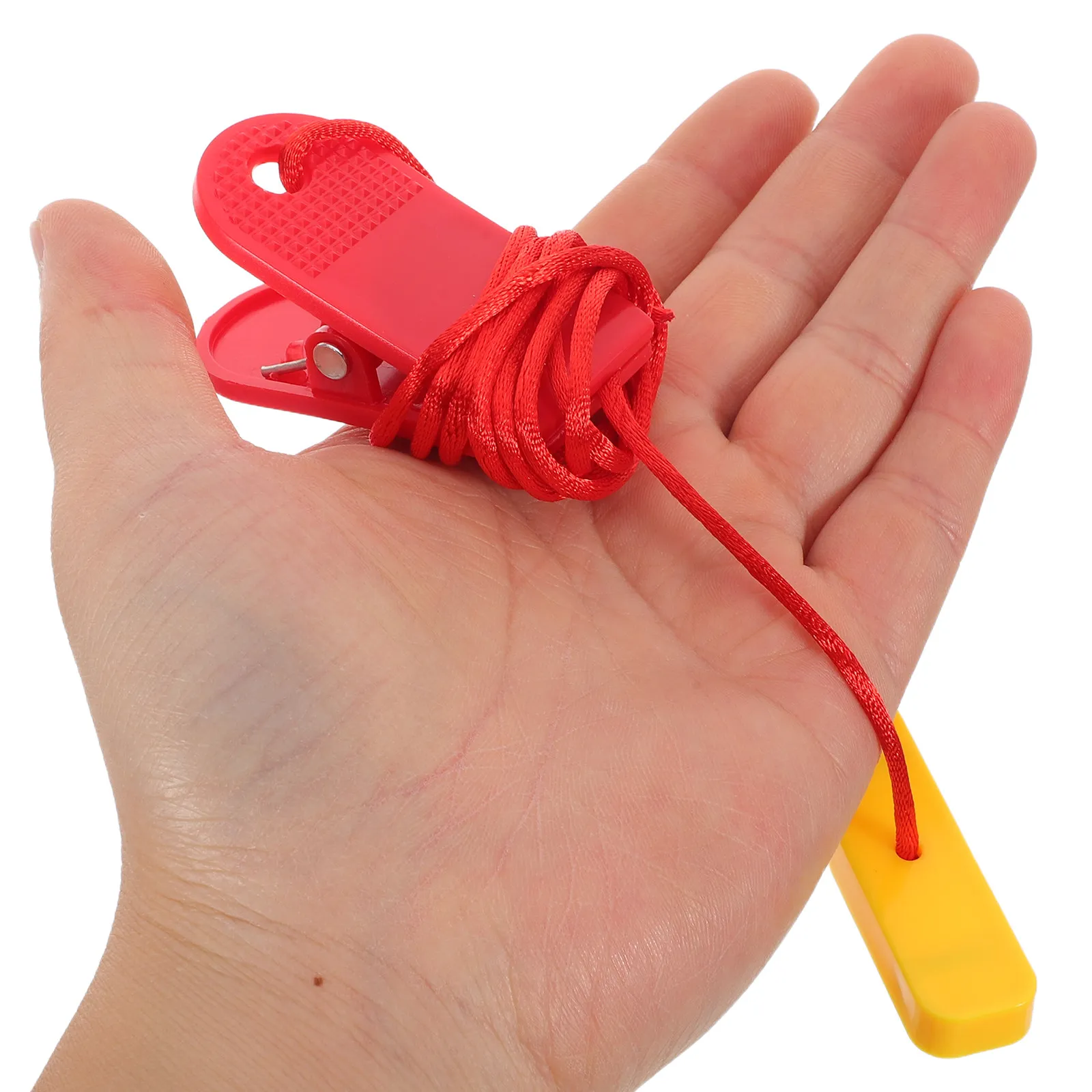 Red Universal Treadmill Safety Key Two Prong Emergency Stop Tether Replacement for Fitness Equipment Running Machine Console
