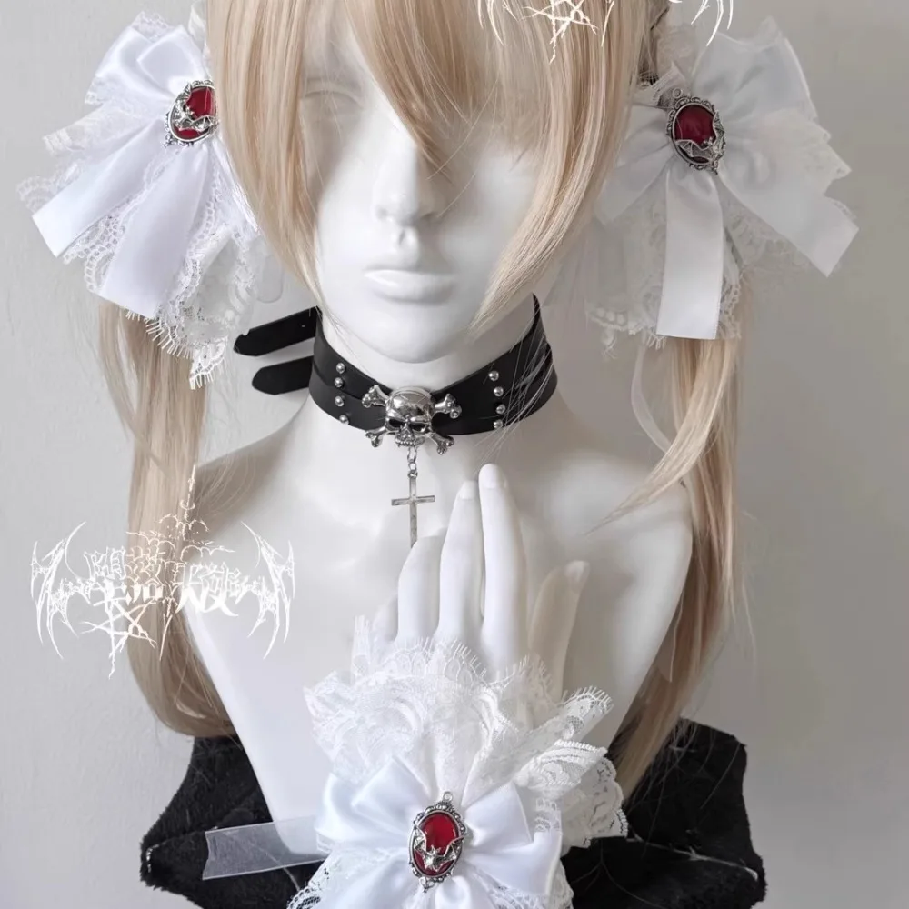 Accesorios adecuados para niñas, brotes originales para el suelo, producción en masa, lazos de encaje, faldas con diamantes de imitación Diablo, horquillas, accesorios para el cabello