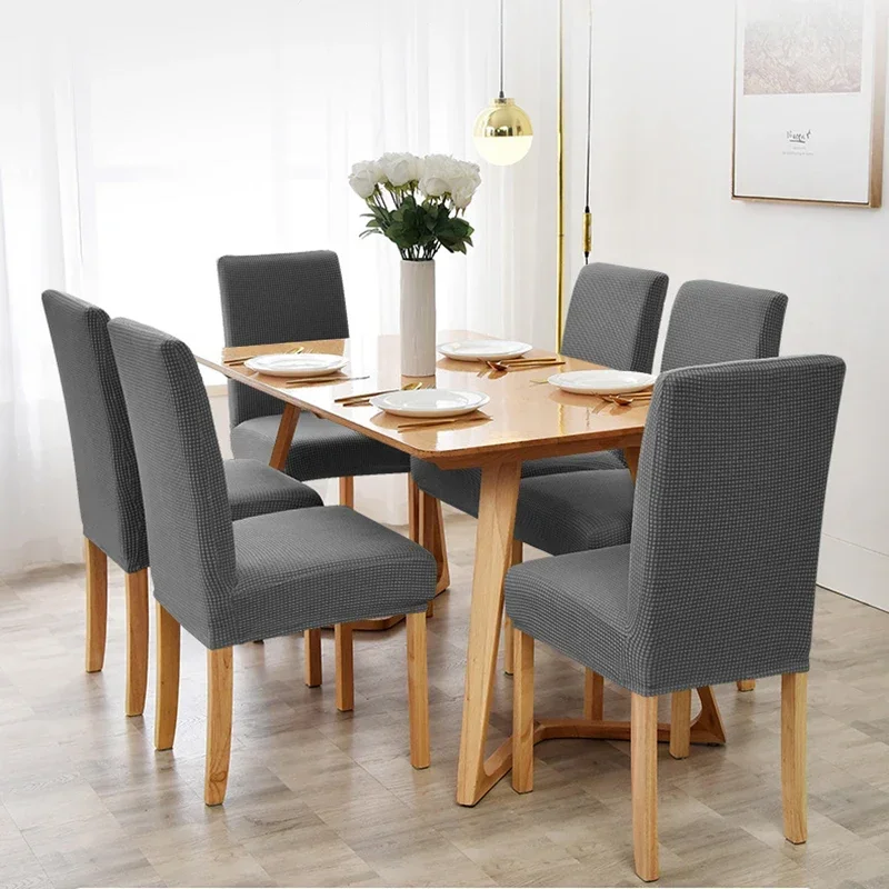 Waterproof Elastic Chair Cover for Dining Room Kitchen Wedding Hotel Banquet Restaurant Anti-dirty Seat Cover Housse De Chaise image 3