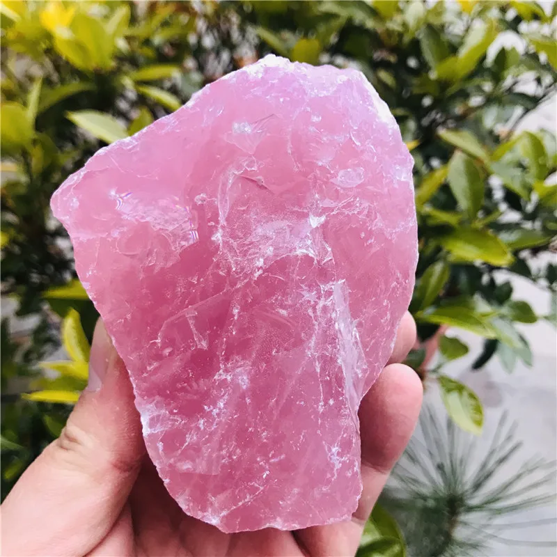 Large Natural Rose Quartz Crystal Reiki healing Specimen Rough Loose Stone Chakra Minerals Wedding Home Decoration