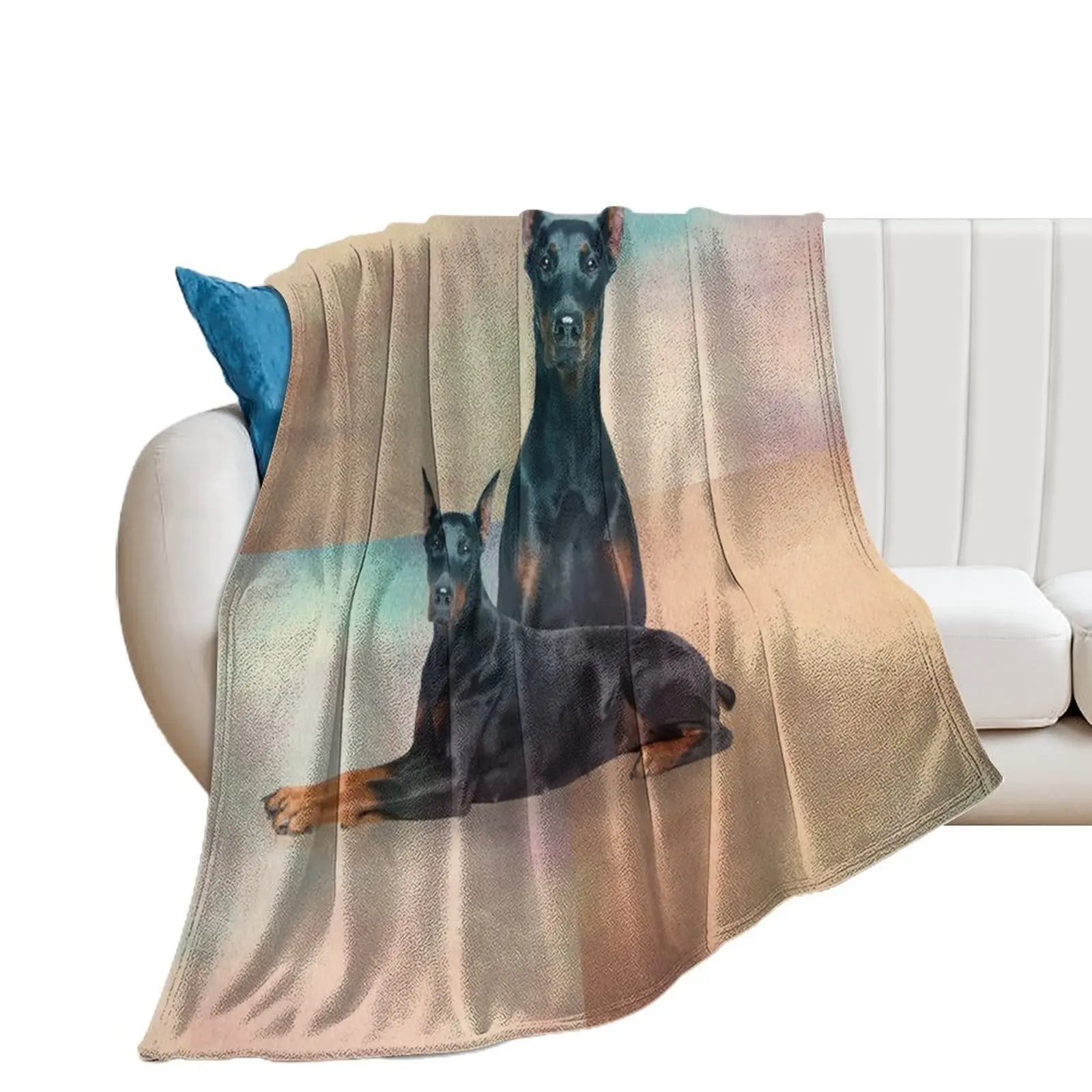 Dobermann - Doberman Pinscher Throw Blanket Large Thin Blankets