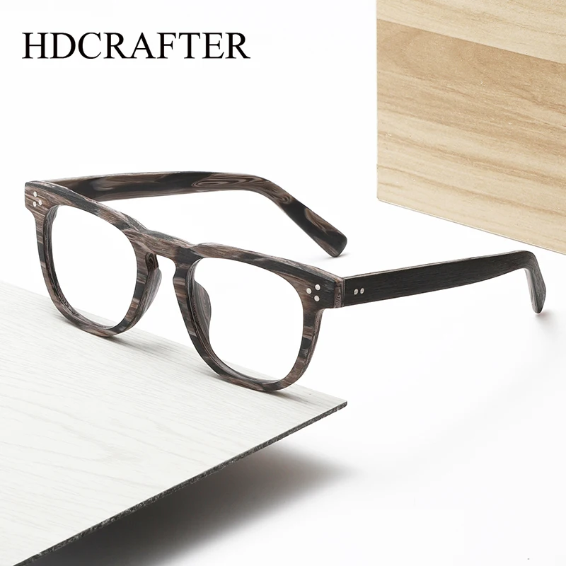 

HDCRAFTER glasses frame men wood computer myopia reading eye glasses for women prescription optical eyeglasses spectacle frames