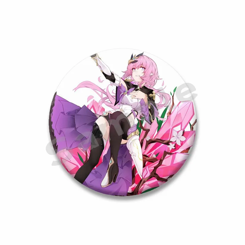 ผลกระทบ Honkai 3rd เคลือบ Pins การ์ตูนไอคอน Badge รอบเข็มกลัดกระเป๋าเป้สะพายหลังเสื้อผ้าเครื่องประดับแฟนของขวัญ