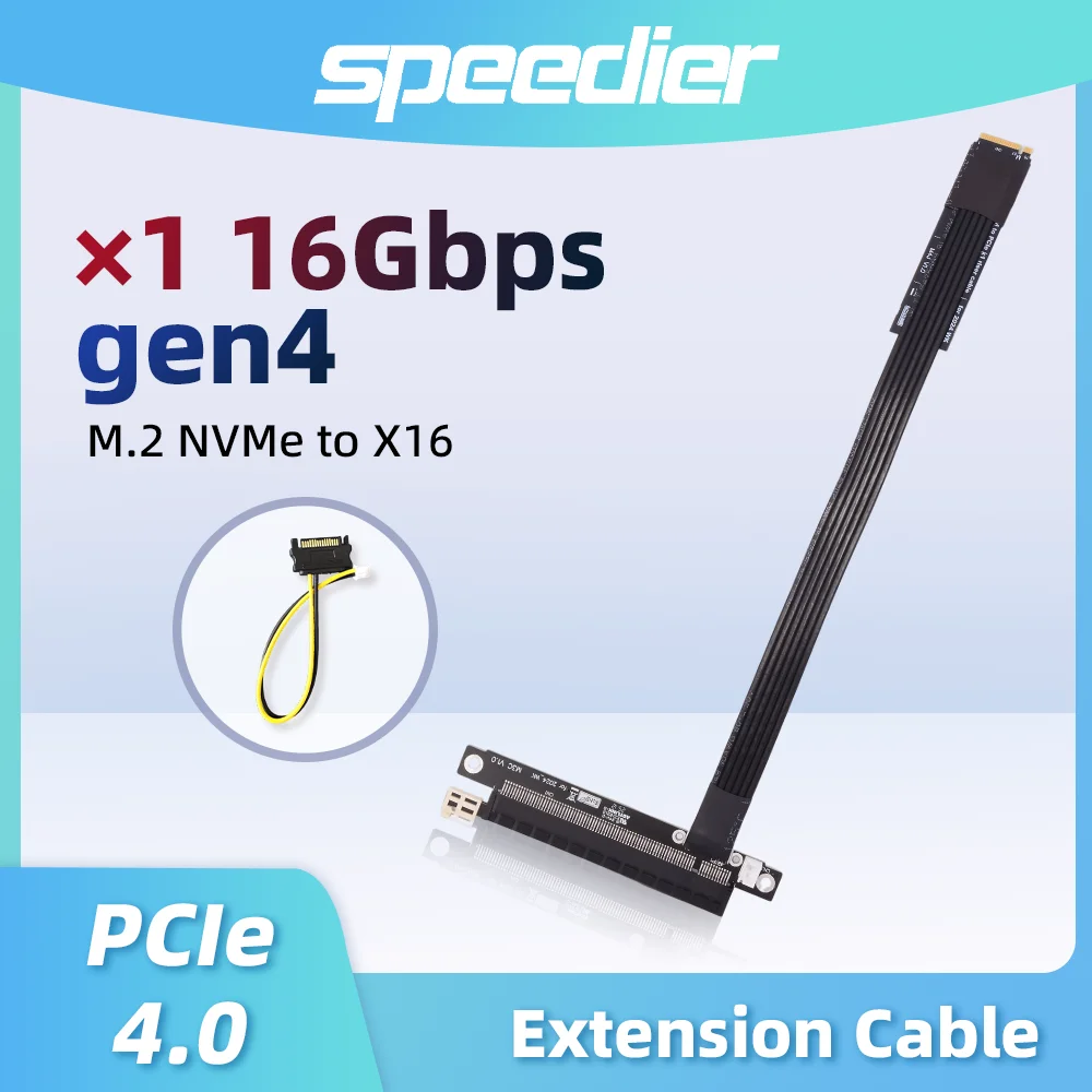 

M.2 NVMe To PCIe 4.0 3.0 X16 Adapter Extension Cable Riser for RTX3090 RX6800xt GPU GTX RTX Mining NVIDIA AMD Video Card