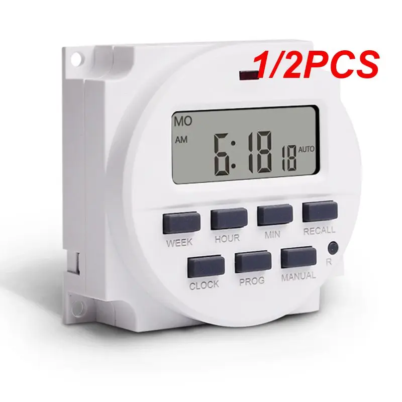 1/2PCS DC 12V 24V 110V 120V 220V 230V Volt Output Digital 7 Weekly Programmable Timer Switch Time Relay Control