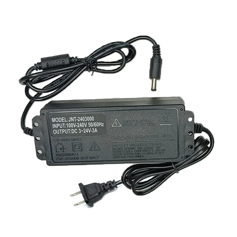 ABLN-Universal 3-24V 3A محول إمداد الطاقة المتغير مع شاشة عرض الجهد LED، محول التبديل القابل للتعديل الولايات المتحدة الولايات المتحدة التوصيل