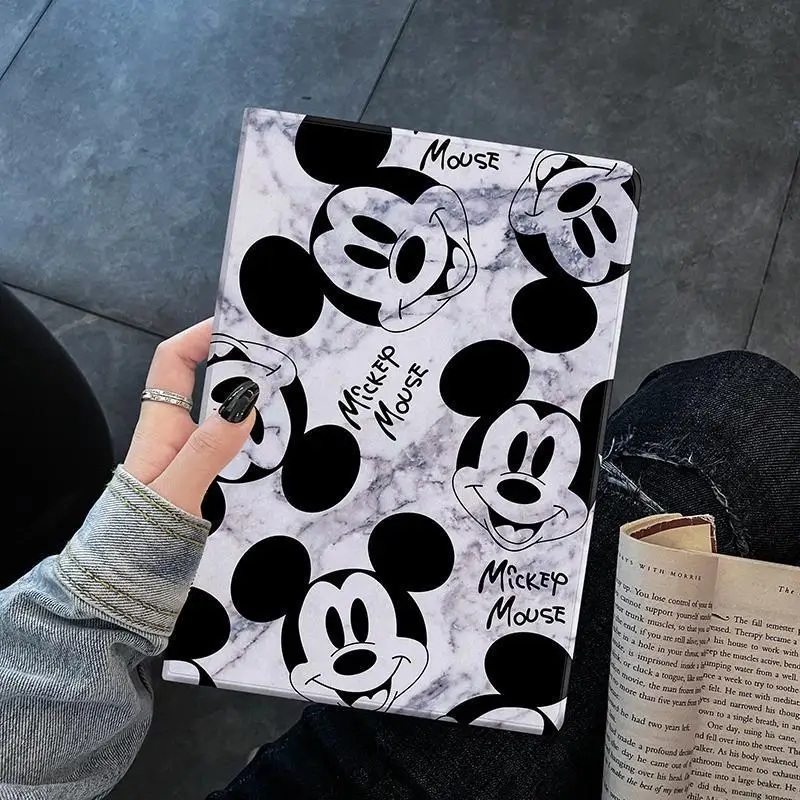 Disney Kawaii Mickey IPad Case for Air1/2/3/4/5th Generation IPad 5/6/10th Generation Mini6 IPad Pro Flip Stand Tablet Case