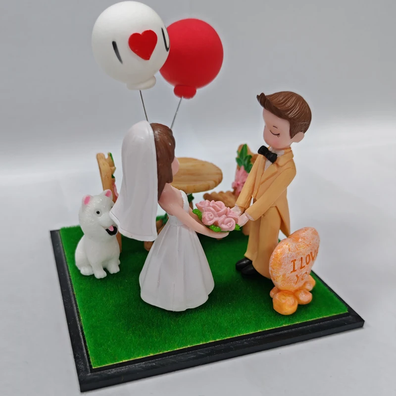 Small Ornaments Micro Landscapes Couples Holding Flowers Mini Tables and Chairs Small Dogs Balloons Combinations DIY Crafts