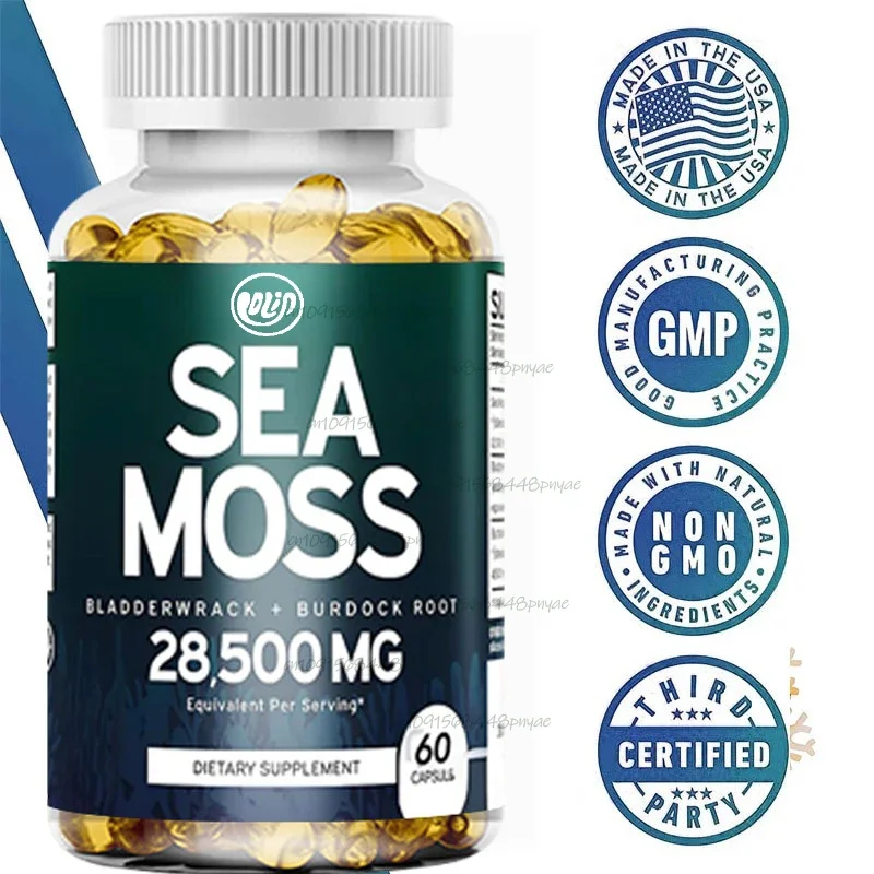 

Irish Seaweed Capsules 28500 Mg (60 Capsules Vegetarian) Premium Seaweed Supplement - Non GMO and Vegetarians