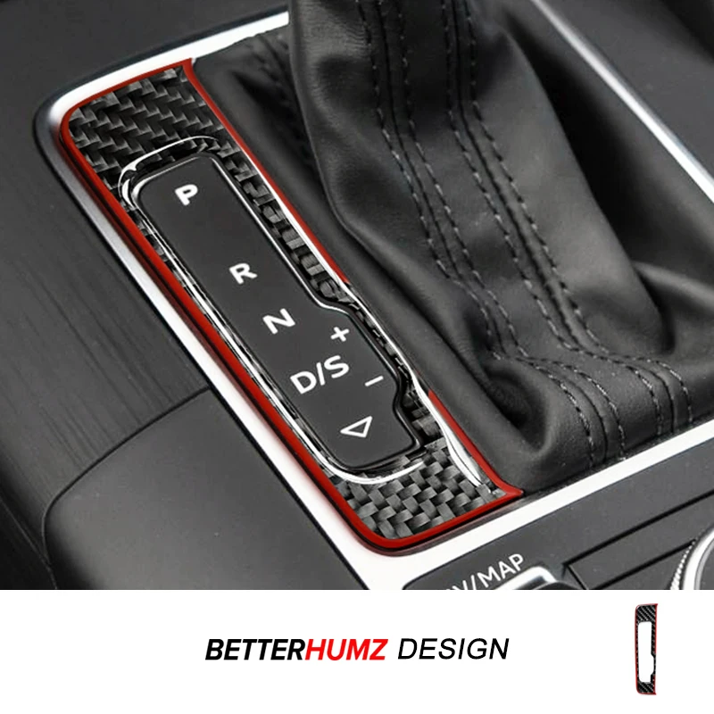 

For Audi A3 8v S3 2013-2019 Carbon Fiber Car Interior Center Console Gear Shifter Panel Button Trim Sticker Tuning Accessories