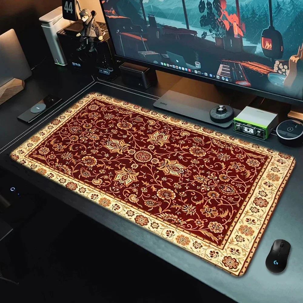 Large Exquisite Persian Carpet Design Keyboard Pad Extended Mouse mat Print Unique Gamer Pads  Any Size  mats office