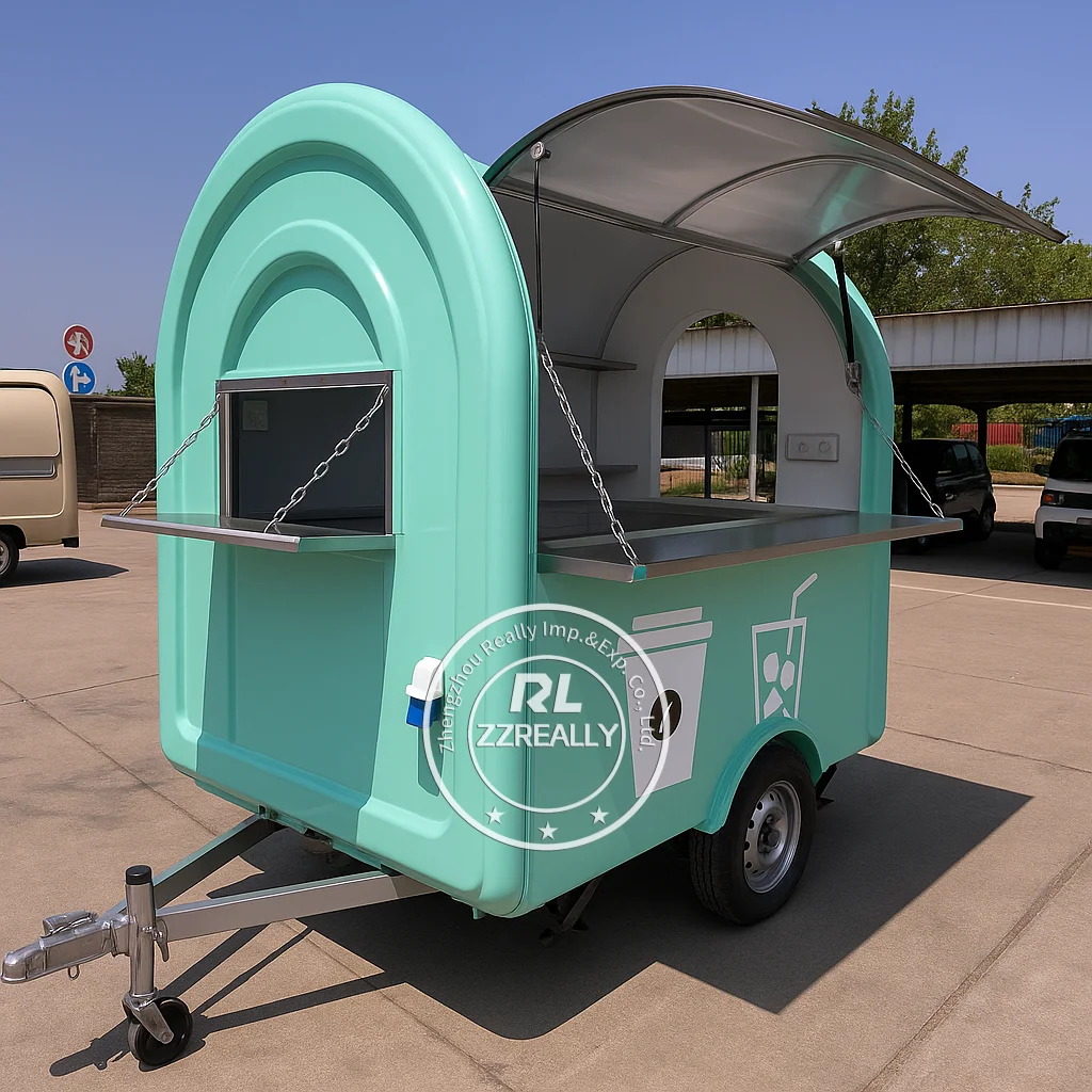 

Customized Snack Hot Dog Cart Concession Trailer For Coffee Ice Cream Cart Food Truck Mobile Coffee Truck