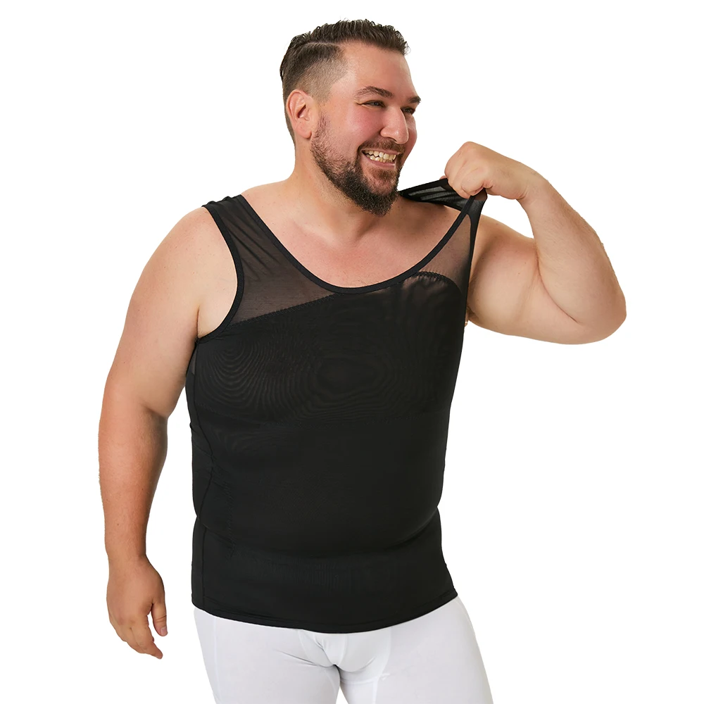 Men's Body Shaper Chest Slim Tank Top Hide Gynecomastia Compression Shirt For Men Slimming Undershirt Shapewear
