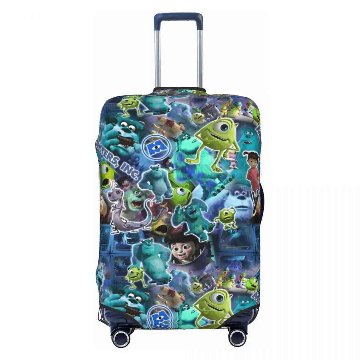

New Monsters Inc. James P. Sullivan Carton Suitcase Cover Cruise Trip Protector Holiday Strectch Luggage Accesories