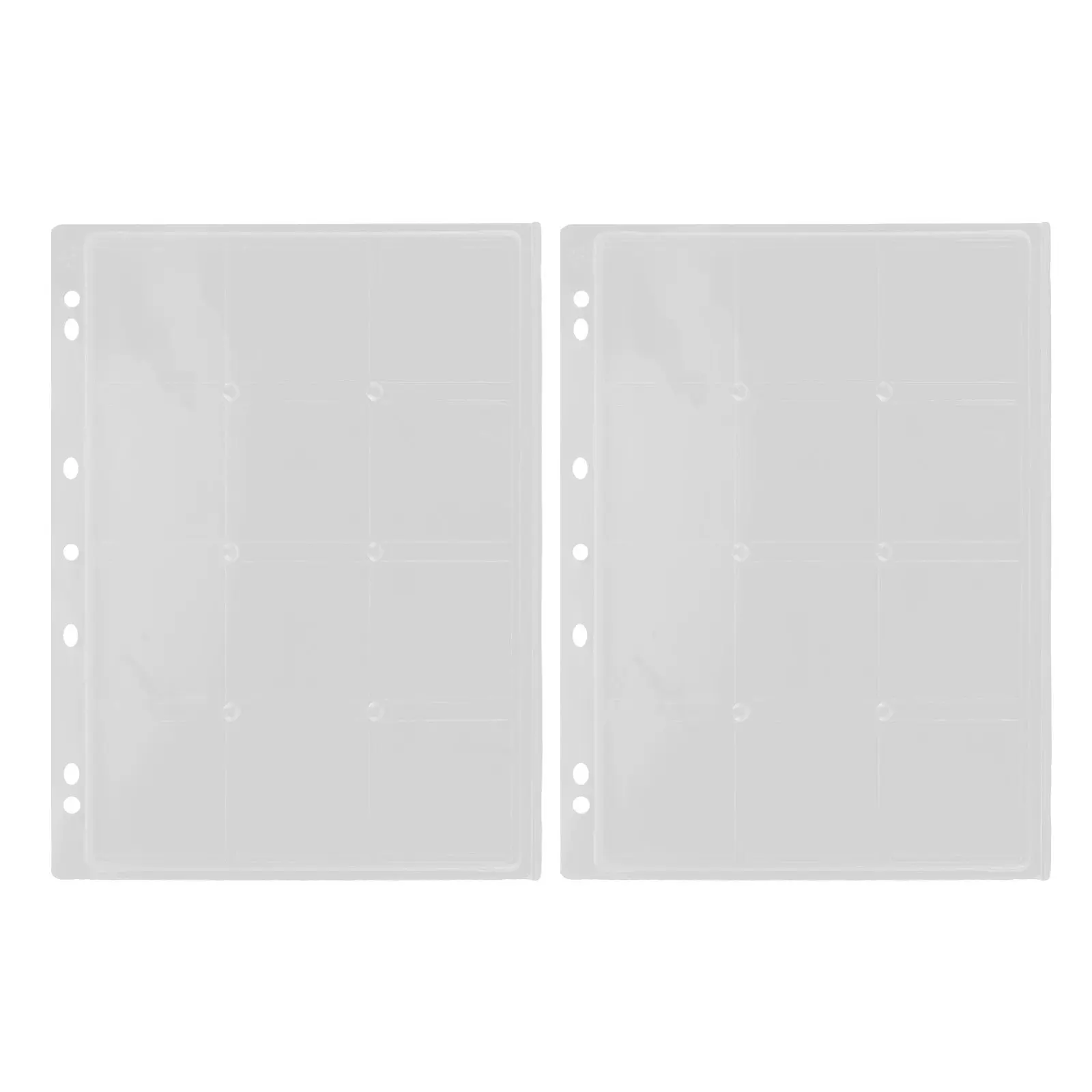 

2Pcs Transparent Acrylic Coin Sleeves 24 Dustproof Binder Storage Sheets Organizer for Collectors