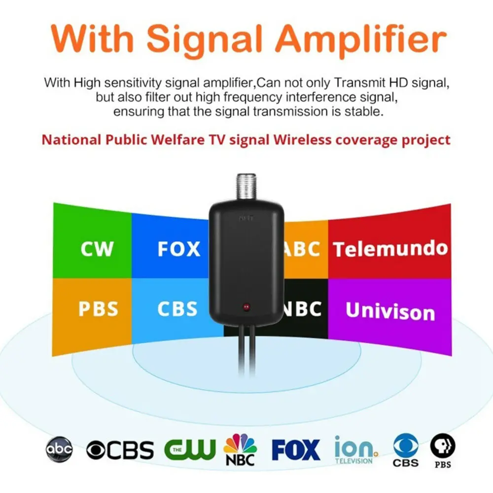 

4KDigitalHDTVAerialIndoorAmplifiedAntenna1500MilesHD 1080P TVLocalChannelsBroadcast,Triangular