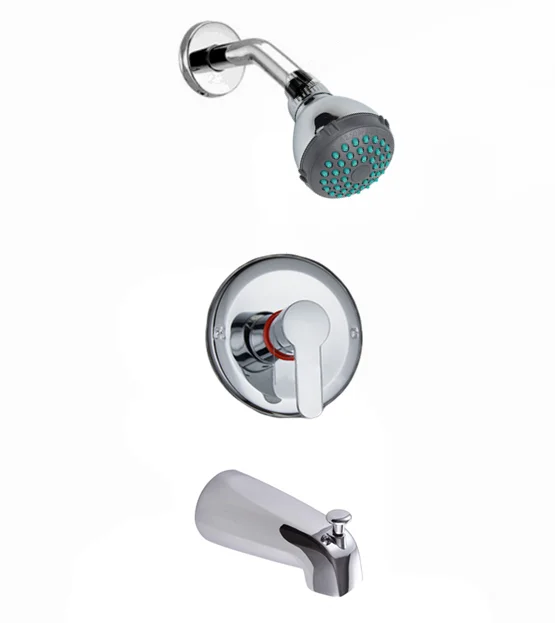 

Shower Faucet Set Wall Mounted Rainfall Shower Combo Set Shower Trim Kit with Rough-in Valve