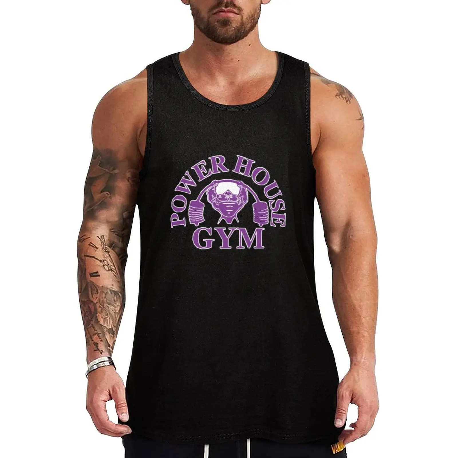 

power house gym... Tank Top Top summer training weight vest anime gym
