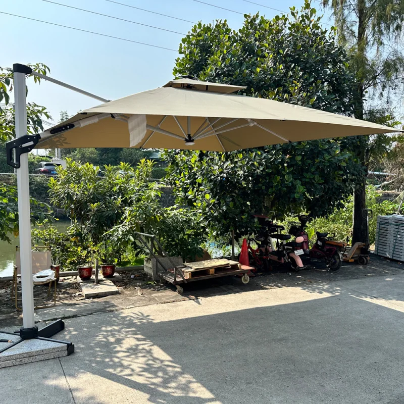 Roman Umbrella, Outdoor Umbrella,Sunshade, Rainproof, UV Protection,Thickened Material, Aluminum Alloy Columns, Rotatable