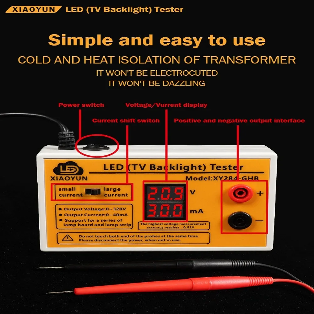 Dual Display Current Voltage Circuit Tester Lamp Detector TV Backlight LED Tester LED Strips Beads Test Measurement Instruments