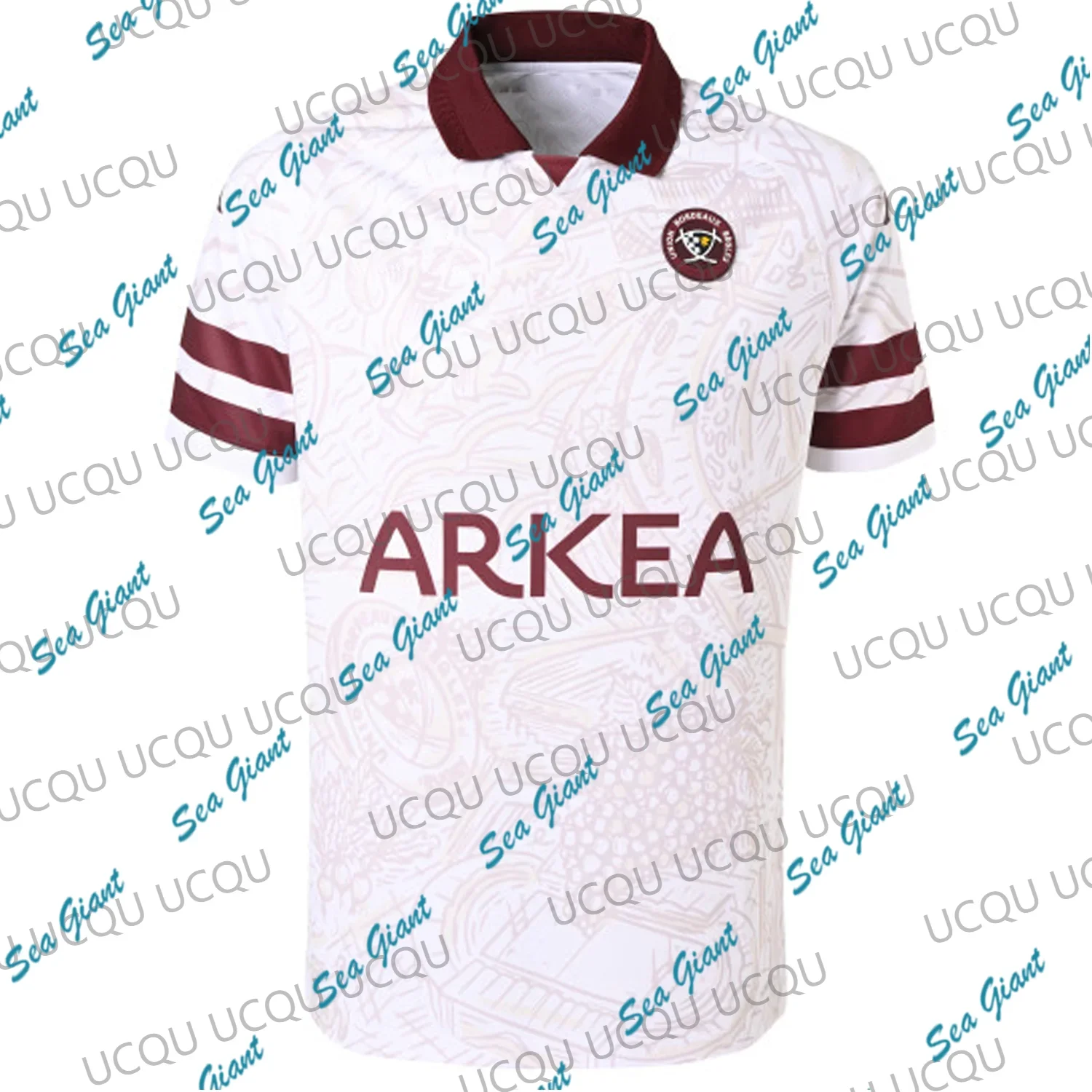2025 Nuevo Arriavl Francia Rugly Jersey 24-25Jersey de juego de gran tamaño Unión Bordeaux Bègles fútbol camisetas de manga corta