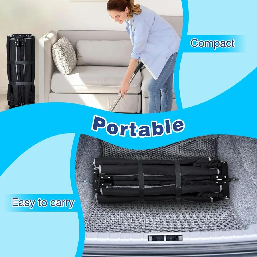 Box pieghevole per bambini con tappetino Grande box pieghevole per neonati e bambini piccoli Penna da gioco portatile pieghevole Cortile da gioco pieghevole w