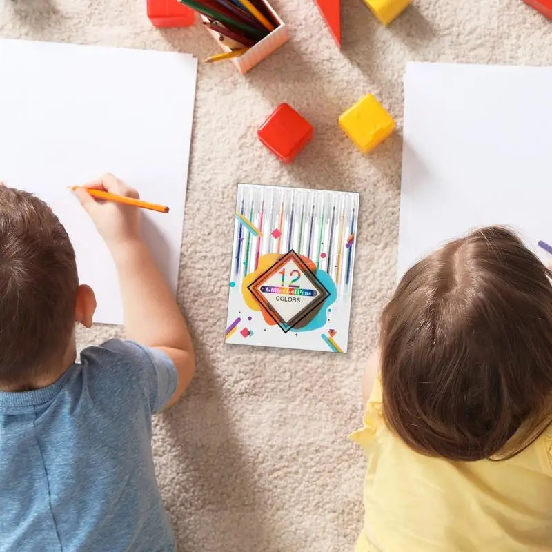 Kleurrijke Kunstpennen Set Van 12 Vlekbestendige Gladde Markeringspennen Met Gelkleurende Balpennen Voor Scrapbooking