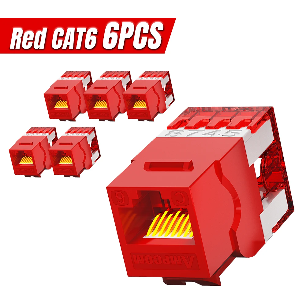 Variant: CAT6 red 6PCS