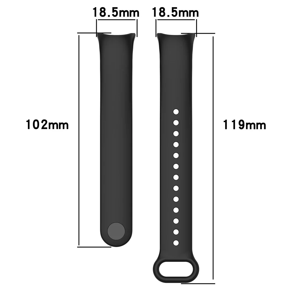 Correa de silicona para Xiaomi Mi Band 8, pulsera inteligente con inserto de Metal