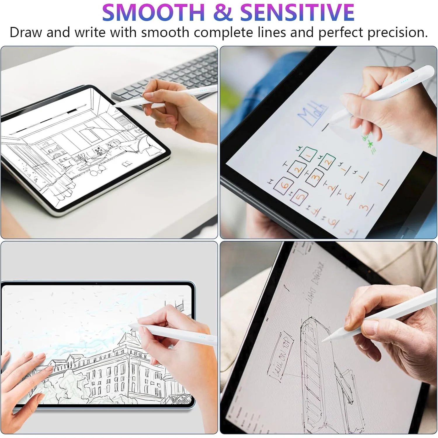 Für Apple Pencil mit Handballenerkennung und Leistungsanzeige iPad Stift für iPad Zubehör 2022 2021 2020 2019 2018 Pro Air Mini Stylus – Detail 2