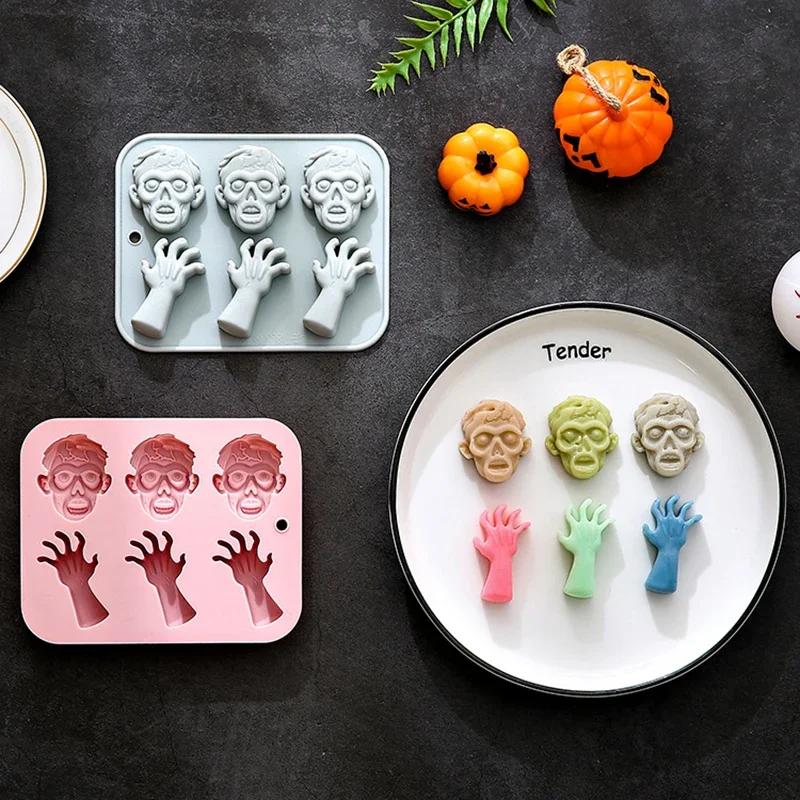 Halloween Silicone Baking Mold Finger Heart Brain Shaped for Chocolate Candy Pudding - Death Finger Mold Kitchen Tool