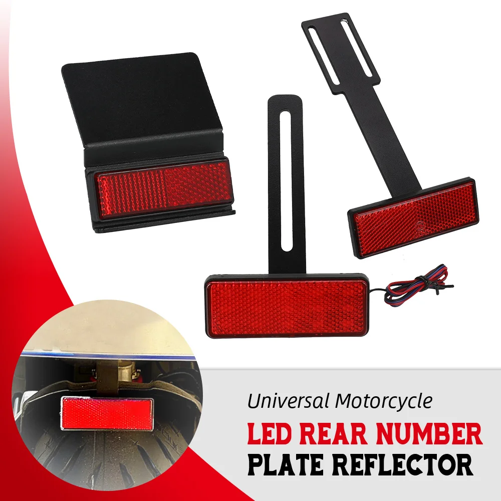 Universal Motorcycle FOR KAWASAKI Z800 Z900 Z900RS Z900SE Zephyr750 ZX636 ZX636R  License Plate Holder Extend Tail Reflector