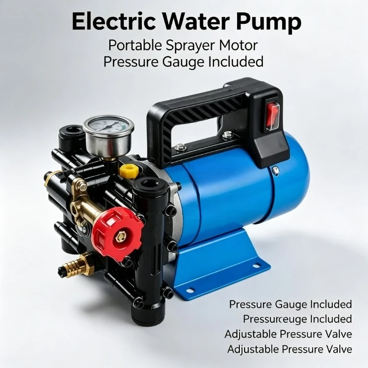Double Cylinder Piston Agricultural Electric High Pressure Pump Garden Tools Spraying Watering Car Washing Irrigation Portable
