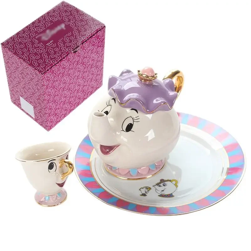 New Cartoon Teapot Cute Cartoon Beauty And The Beast Coffee Pots Mug Mrs Potts Chip Cup Tea Pots Cup One Tea Sets view 5