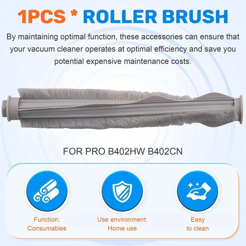 Pengganti Sikat Vakum untuk Xiaomi Mijia Pro B402HW B402CN Suku Cadang Aksesori Penyedot Debu Penghilang Tungau