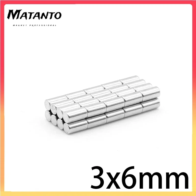 20/50/100/500/1000PCS 3x6 Small Search Minor Magnet 3mm x 6mm Bulk Round Neodymium Magnets 3x6mm Disc Magnets strong 3*6 mm