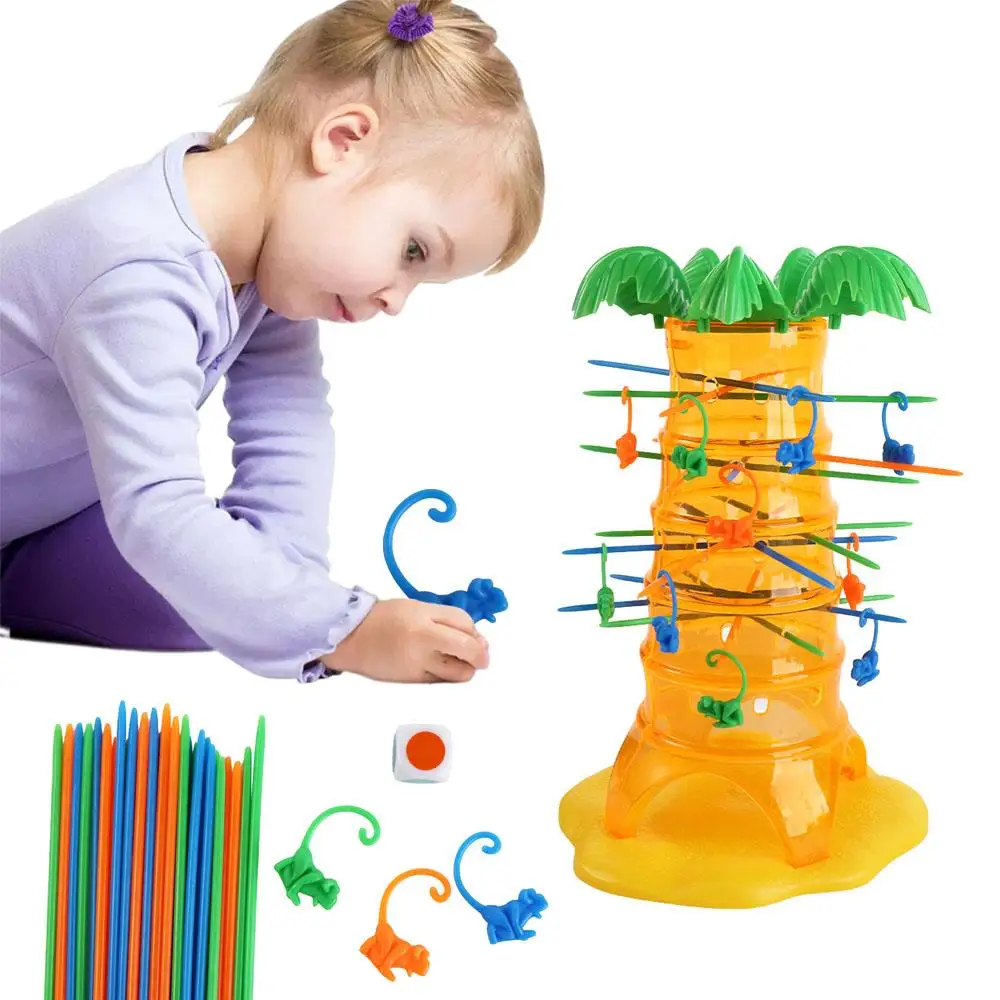 Monkey Tree Climbing Montessori Toys Children Desktop Game Table Game Toy Kids Intelligence Toys Turn Monkeys Down Toy