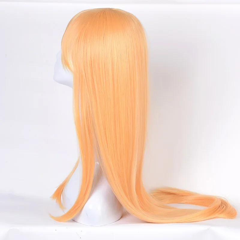 Anime 100cm Himouto! Umaru-chan Wig Cosplay Costume Doma Umaru Women Long Yellow Straight Halloween Party Role Play Wigs