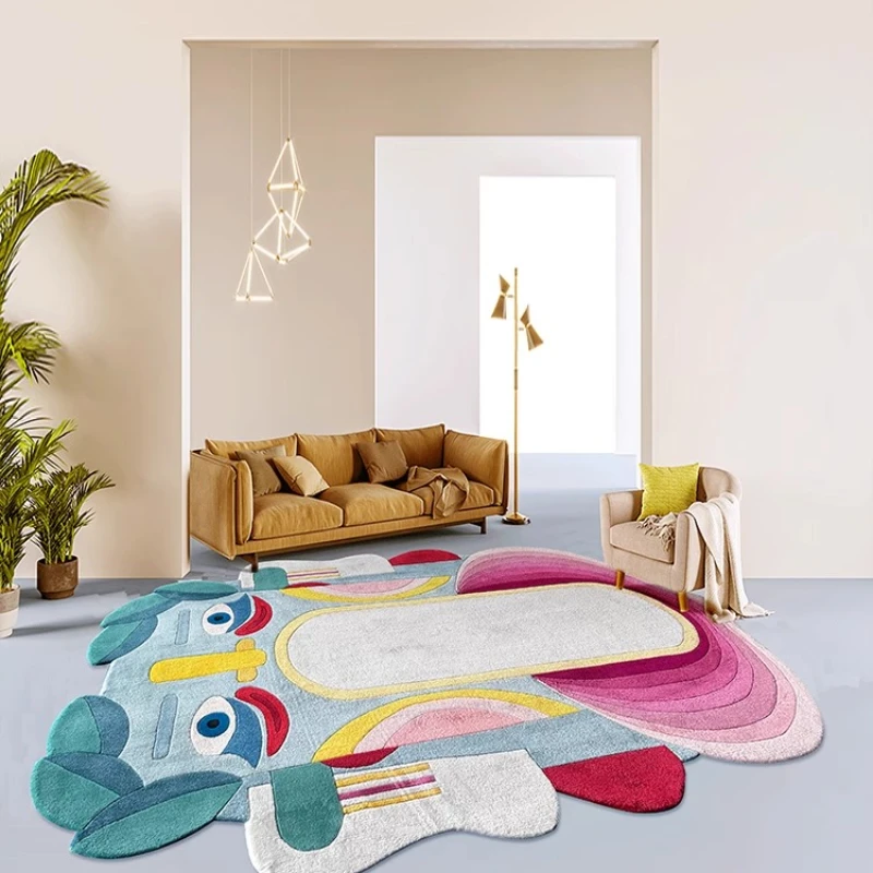 

Creative tiger limited mascot original design cartoon hand cut flower milk silk carpet indoor room thickening