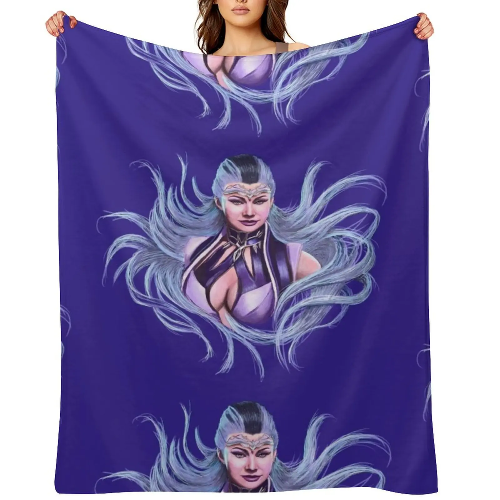 

Purple Sindel Throw Blanket Picnic decorative Thins Cute Plaid Blankets