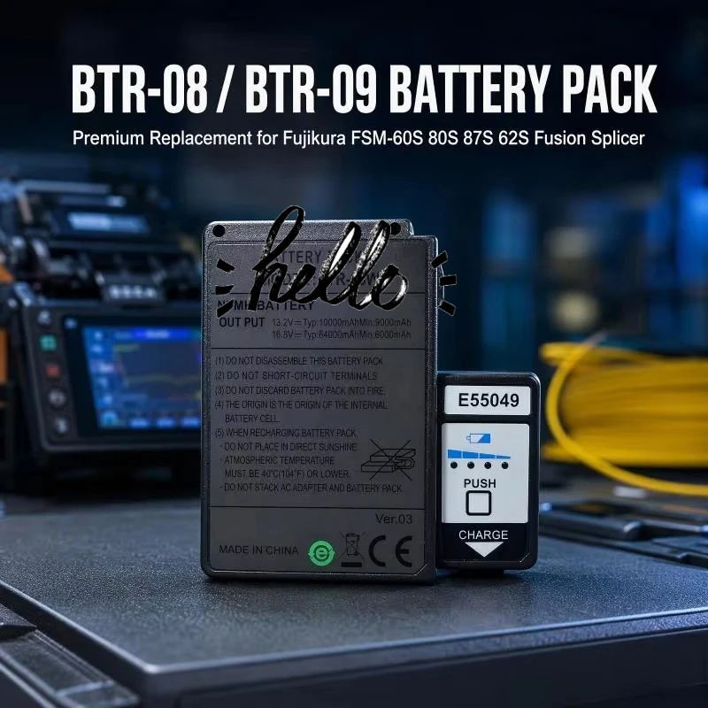BTR-08 BTR-09 Rechargeable Replacement Battery Pack for Fujikura FSM-60S FSM-80S FSM-87S FSM-62S Fiber Fusion Splicer