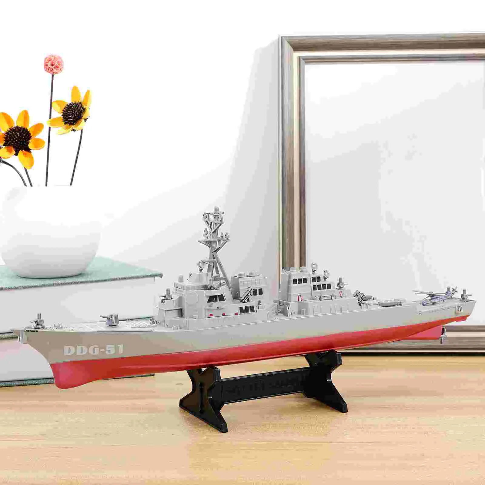 Destroyer Model Ship Toy for Boys Room Decoration Kids Toys Birthday Gift Plastic Child