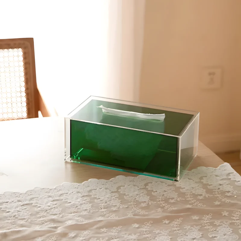 Square Acrylic Tissue Box Colored Acrylic Tissue Box Dining Table Holder for Table Tissue Box Holder  3 Color