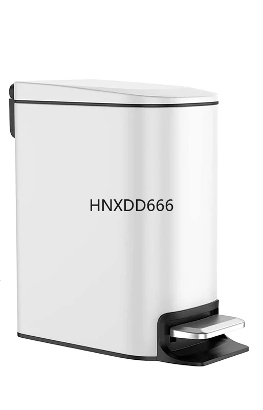 

stainless steel pedal light luxuary trash can, 6L double metal narrow trash can, suitable for bathroom, bedroom, office, hotel