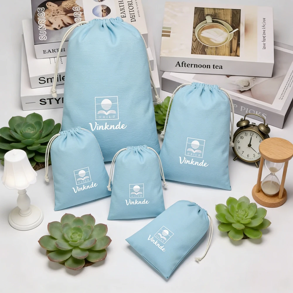 

Персонализированная синяя сумка из натурального льна, свадебный подарок, мешочки для конфет, ювелирные изделия на заказ, мыло, свеча, мешковина, хлопковые сумки на шнурке
