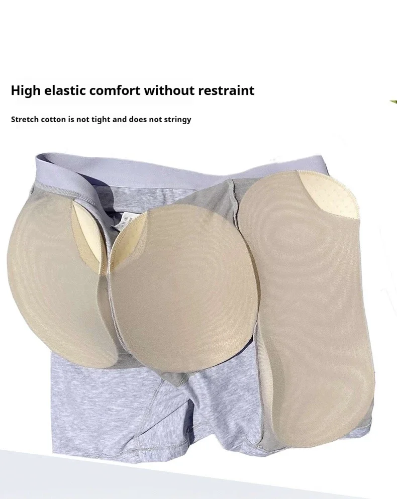 กางเกงขาสั้นก้นกว้าง Rich Crotch กางเกง Rich ต้นขายกสะโพกกางเกง Breathable 4 ชิ้นฟองน้ําใส่ Pad ออกแบบกระเป๋าฟิตเนส