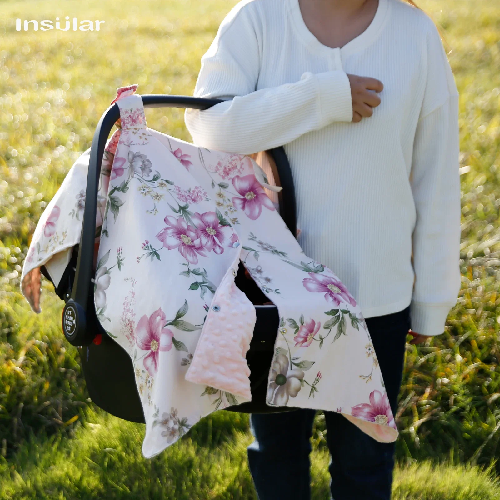 

Baby Stroller Accessories Muslin Soft Breathable Yarn Sunshade Cover Baby Sun Protector Basket Stroller Cover Mosquito Net Kids